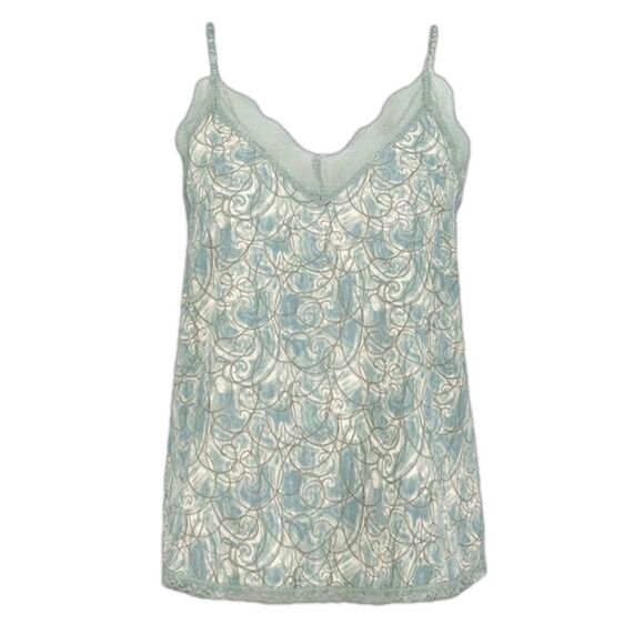 Bishop + Young Lotus Mint Lace Trim Camisole Top Size Large - Picture 1 of 8
